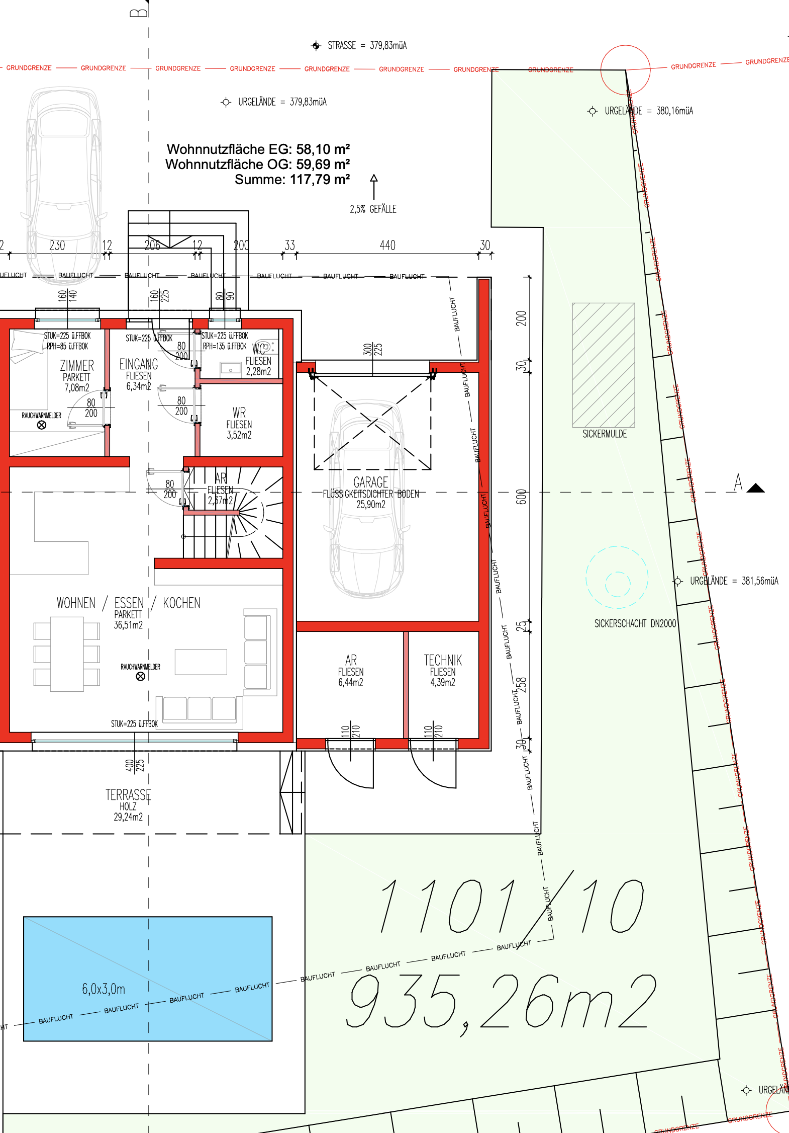 PENNEWANG -  LETZTE EINHEIT ! - 117 m2 Edle Doppelhaushälfte mit Garten und Pool - Top 1