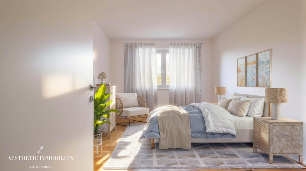 Schlafzimmer Beispiel Homestaging-Visualisierung