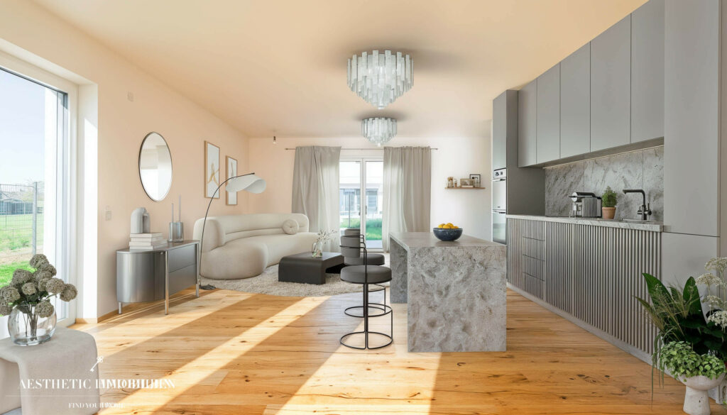 Beispiel Staging-Visualisierung Wohnbereich EG