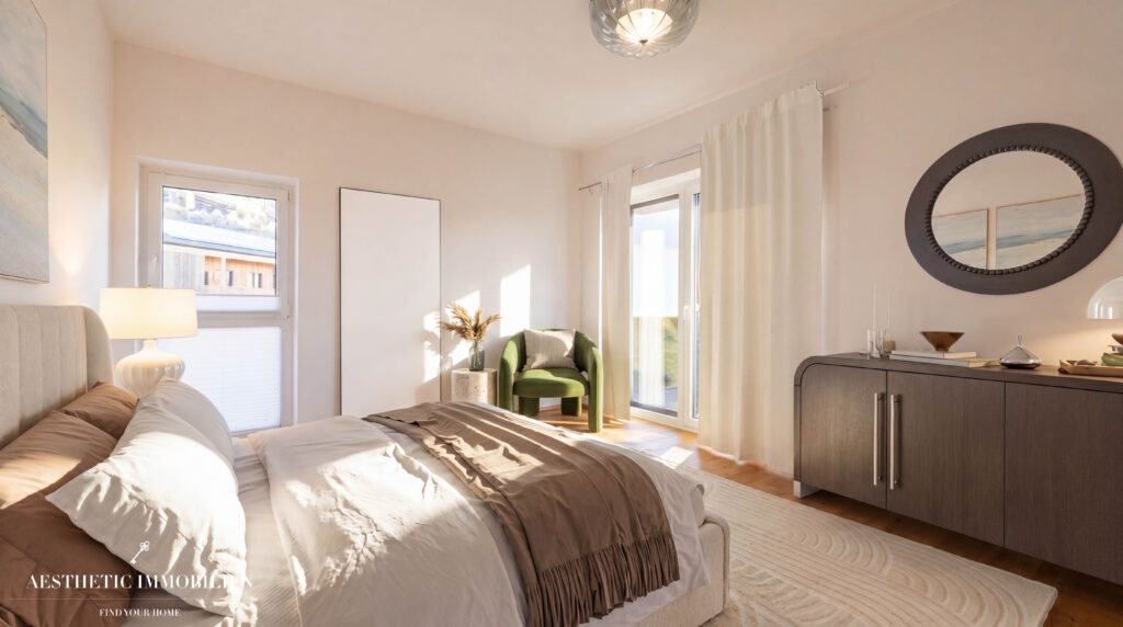 Einrichtungsbeispiel/Visualisierung Schlafzimmer 1 2.OG