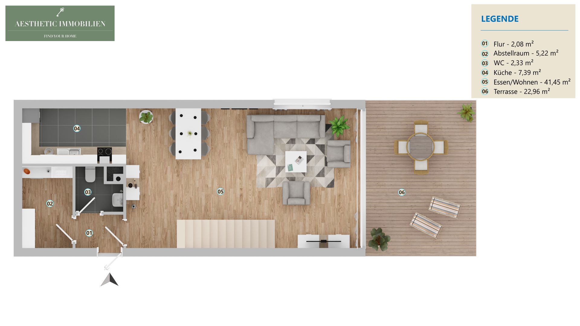 LINZ / GRÜNDBERG: Außergewöhnliche Garten-Maisonette