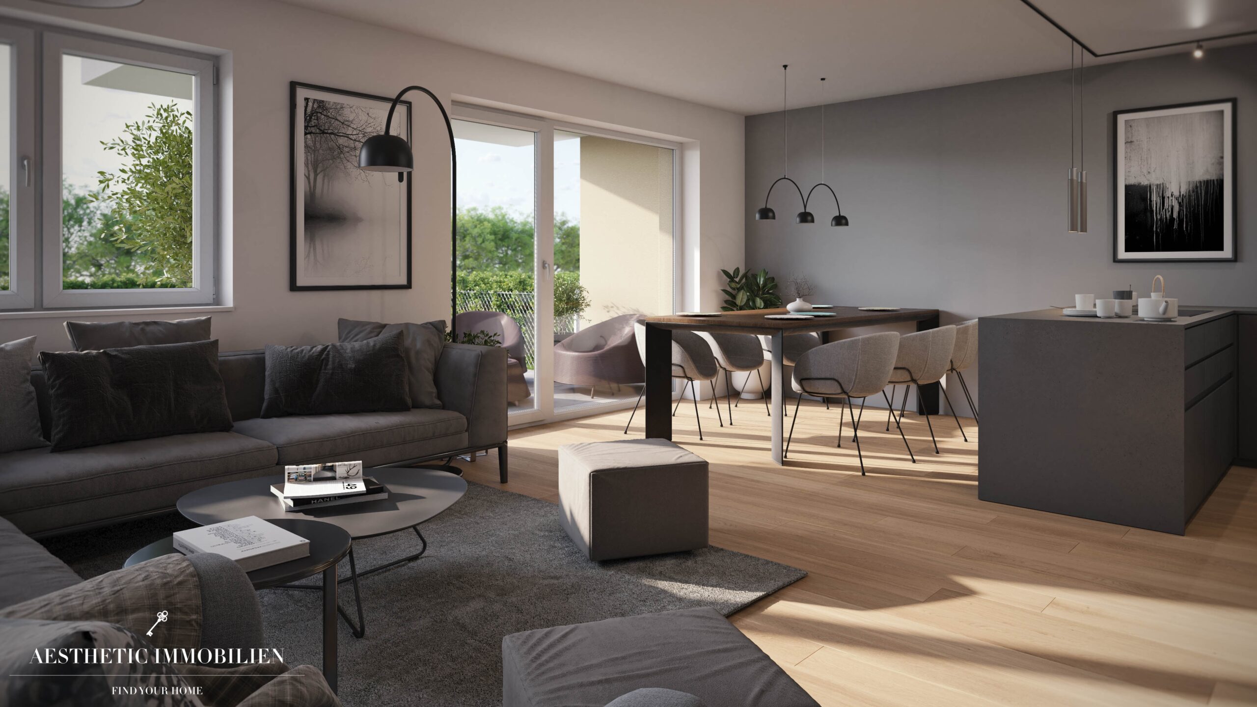 BAD SCHALLERBACH - PROVISIONSFREI - WOHNEN BEIM KURPARK - Exklusive Gartenwohnung inkl.2 Stellplätze
